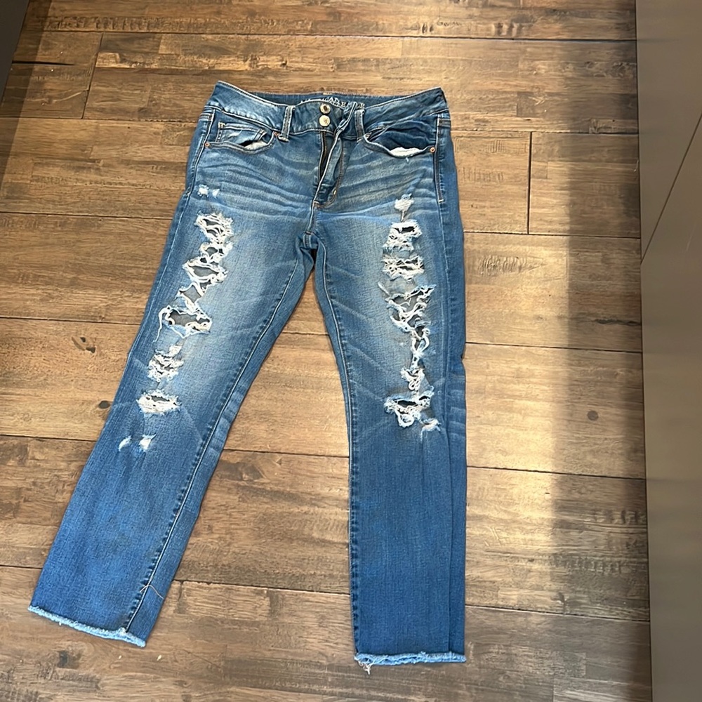 American Eagle crop super super stretch jeans